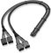 EZDIY-FAB GPU Power Sleeved Cable Extension, 16pin(12+4) 12VHPWR PCIe 5.0 Connector Male to 4X PCIE 8 PIN for RTX 3090Ti/RTX4090/RTX4080, with Pre-Installed Cable Combs-16AWG/Black Grey