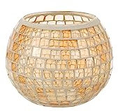J-Line Photophore Mosaiques Rond Verre Orange Large