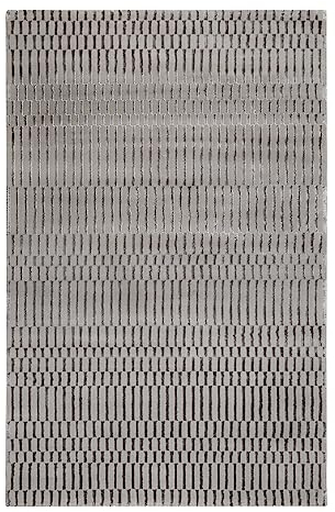 Wecon Home Esprit Kurzflor Teppich mit schlichtem geometrischem Design für Wohnzimmer, Schlafzimmer oder Arbeitszimmer – Linn (160 x 225 cm, grau)