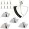 KLOWOAH Stand Mixer Attachment Holder Compatible with Kitchenaid Attachments,for Flat Beater,Flex Edge Beater,Wire Whip,Dough Hooks,Stainless Steel Hangers (Pack of 4)