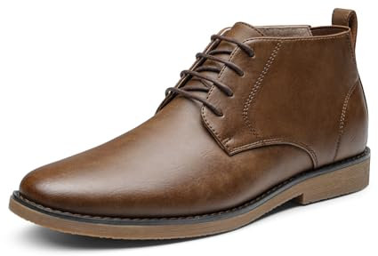 Bruno Marc Botas de Hombre Chukka Vestir Botas Moto Cordones MARRÓN Chukka-1 Talla 49.5EU/15US