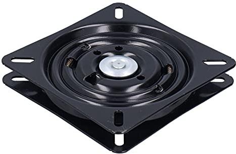 Pissente 7-Zoll-Stuhl-Drehteller-Basis, 180 Grad Automatischer Rückprall, Quadratische Drehbare Drehplatte, Ersatz-Drehteller-Drehteller, Barstuhl, Drehbarer Sockel, Drehteller-Hardware