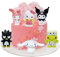 Mini Figuras Kitty, 6PCS Decoracion Tarta Cinnamoroll Kuromi Sanrio Figuras, Fiesta Adornos Tartas Kitty Cumpleaños, Cake Topper Kitty, Suministros de Decoración Tartas para Niño