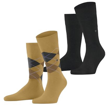 Burlington Herren Socken Everyday Mix Multipack M So Baumwolle gemustert 2 Paar, Gelb Hay 1120, 40-46