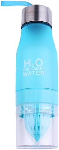 650ml Water Bottle Portable Health Juice Lemon Fruit Infuser Squeezer Cup - Create Your Own Naturally Flavored Fruit Infused Water, Iced Tea, Juice, Lemonade & Sparkling Beverages (Blue)
