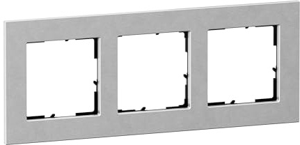 LEGRAND, SEANO Natura 3-fach Rahmen aus Echtmaterial, nachhaltige Produktion und Verpackung, Designausführung: Aluminium eloxiert, 766123