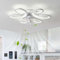 QINGYING 65cm White Decorative Modern Ceiling Fan with Light, LED Dimmable, 6 Speed, Silent, Winter/Summer Mode, Alexa/Google Assistant Compatible, 36W, 1500 Lumen, Living Room