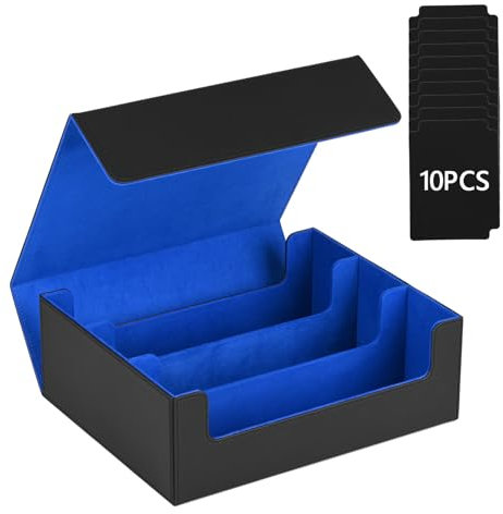 EPHOSHI TCG Storage Box,Trading Card Storage Box For 1800+ Cards,With 10 Dividers,Card Deck Case For TCG,PTCG,MTG,YGO Cards