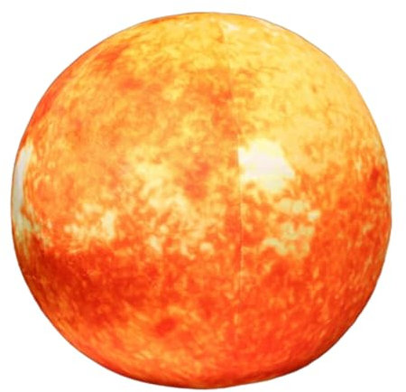 champracer Sofakissen Dekokissen, Sonne, Mond, Mars und Erde Plüschkissen,Weich Kissenhülle Couchkissen Deko, Gedruckt Zierkissen mit Füllung, Universum-Serie Plüschtiere (27cm,Sonne)