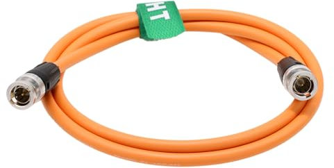 HangTon 12G 4K SDI UHD Koaxialkabel 4K60 Stecker BNC auf rechtwinkligen Stecker BNC Canare LV-61S für Blackmagic Sony FS7 FX9 FX6 RED ARRI Kamera Monitor 5 m