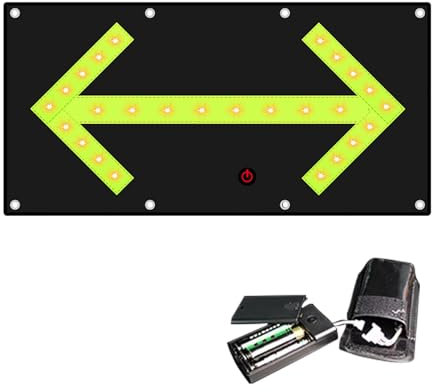MQDLJSE Feu de signalisation électronique monté sur remorque de Camion, feu de signalisation Noir, Affichage de Film, Panneau de flèche de Route, Panneau de signalisation à LED Clignotant