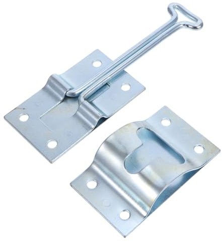 ULTECHNOVO Allacciare Supporto per Porta del rimorchio per Camper Fermo della Porta del Camper Gancio per Finestra Gancio blocca zanzariere Chiusura a T Presa d'ingresso Acciaio Silver