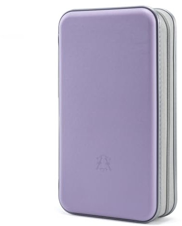 alavisxf xx CD Tasche, 96 CD/DVD Tasche Hartplastik CD Taschen Aufbewahrung Schutzhülle DVD Lagerung CD Tasche für Kinder Auto (Lavendel, 96 Kapazität)
