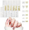 Gold Silver Bow Nail Charms, 120 Pcs Mixed Nail Art Bows Nail Studs Punk Metal Rivet Stickers Nail Jewels 3D Nail Art Decorations Accessories for Women Girls Nail Design DIY Crafts (Gold+Silver A)