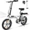 COLORWAY E Bike, Faltbares Elektrofahrrad für Erwachsene, tragbares 16 Zoll EBike, Elektrofahrräder mit Tretunterstützung, 2 Fahrmodi, Pedelec mit 36V 8,4Ah Akku, Rennrad mit 250W Motor,Faltrad,Weiß