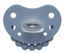 LUU - Ciuccio 6+ mesi - Succhietto in Silicone Medicale per Bambini, Favorisce il Corretto Sviluppo della Cavità Orale e dei Denti, senza BPA - Cloudy Blue