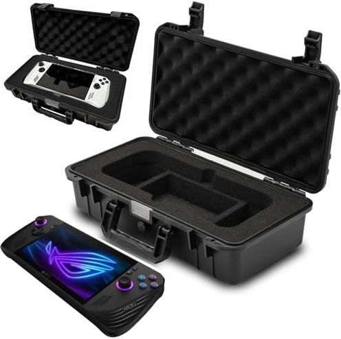 JYGamhanbil Schutzhülle Tragetasche wasserdichte für ROG Ally X 2024 RC72LA | Große Kapazität Professioneller Hartschalen Hülle Tasche für ROG Ally X Gaming Handheld Konsole Dock,Ladegerät,Zubehör