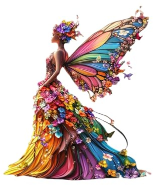 Avejjbaey Acryl Schmetterling Feen Figuren Skulpturen Weibliche Statuen Dekorative Ornament Für Wohnzimmer Schlafzimmer Home Dekore Dekorative Ornament