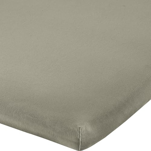 Erwin Müller Topper-Spannbettlaken Freising Elasthan-Jersey-Stretch - Taupe Größe 180x200 cm - 200x220 cm - dehnbar, antipilling, bügelfrei, Rundumgummi