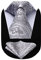 HISDERN Herren Krawatte Einstecktuch Set Extralange Paisley Krawatten und Taschentuch Elegante Hochzeit Seidenkrawatte Silber für Männer