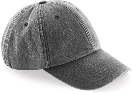 Beechfield Unisex Low Profile Cap, Vintage schwarz, Einheitsgröße