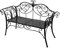 AHHC Banc Jardin Banquette en Fer forgé 133 * 49 * 90cm