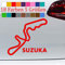 Suzuka Aufkleber GP Japan Racing Course Layout Formel 1 Race 18 Farben 5 Größen