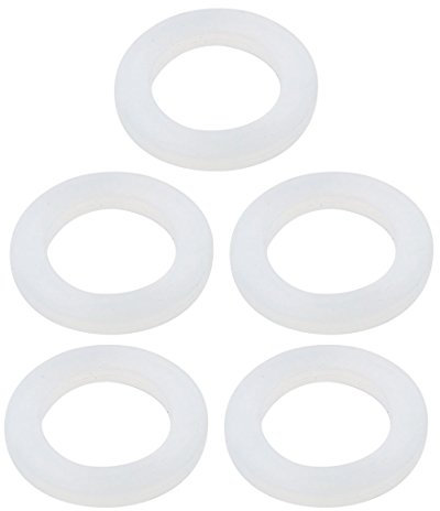 sourcing map 5 Stück Klar Silikon Runde Flache Unterlegscheibe Sortiment 21x31x3 mm de