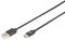 DIGITUS Cable de conexión USB 2.0 - 4,0 m - USB A (m) a USB C (m) - 480 Mbit/s - cable de conexión, cable USB - Negro