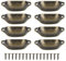 HEEPDD 8 Stück Antike Griff Muschel Design Bronze Metall Schublade Griffe Vintage Schrank Griffe Schrank Türgriff mit 16 Stück Schraube (Bronze Grün)