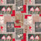 PVC Tischdecke Herz Edelweiß rot beige Wachstuch • Breite & Länge wählbar • abwaschbare Tischdecke Holz, Größe:120 x 240 cm
