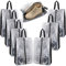 Schuhtaschen, Wasserfeste Staubdicht Schuhbeutel für Reise oder Zuhause-Aufbewahrung, Schuhsack Shoe-Bag mit Zugband für Männer & Frauen (Transparent 8 Schwarz)