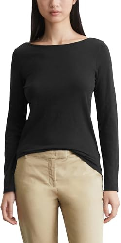 Marc O'Polo Damen Langarmshirt aus Bio-Baumwolle Unterziehshirt