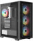 iONZ KZ22 V2 PC Gaming Case - ATX Hinged Tempered Glass - High Airflow - Front I/O USB Type-C (With 4 ARGB PWM Fans) Black