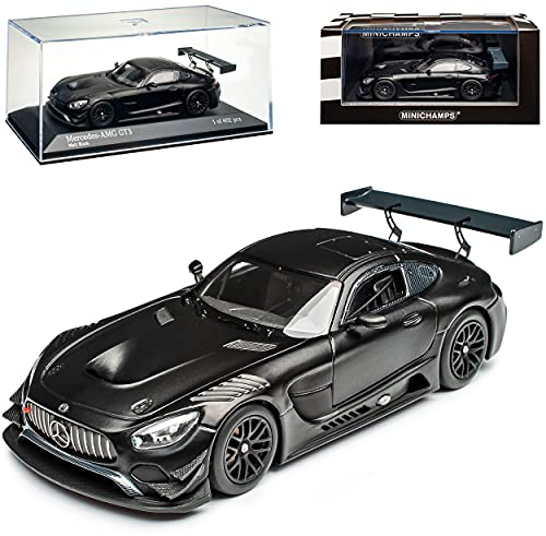 Mercedes-B AMG GT3 Coupe Matt Schwarz Modell Ab 2014 Version 2017 1/43 Minichamps Modell Auto mit individiuellem Wunschkennzeichen