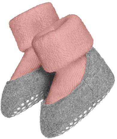 FALKE Unisex Baby Stoppersocken Baby Cosyshoe B Hp Wolle rutschhemmende Noppen 1 Paar, Rosa Almond Blossom 8441, 15/16 EU