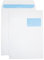 Netuno 50 Versandtaschen DIN C4 Weiß 229 x 324 mm 90g großer Briefumschlag a4 mit Fenster rechts gerade Klappe haftklebend Großbrief Briefkuverts Briefhüllen C4 Geschäftsumschläge