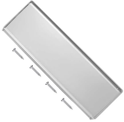 TERF® 250mm X 80mm Traditional Type Face Fix Letter Plate Silver 250mm X 80mm (10'' X 3.15'') Front Fix Letter Postal Box Cover Plate Including Fixing Screw
