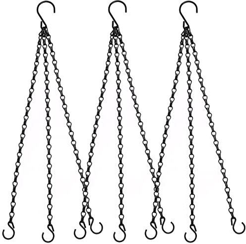 Heybe 16 Inch Hanging Basket Chain with Hooks for Pot Planters, Bird Feeders, Lanterns and More