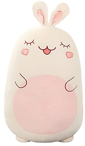 URFEDA Hase Kuscheltier,60CM Lange Süße Plüschtier Hase Plüsch Kissen Puppe,Kaninchen Stofftiere Schlafkissen Wurfkissen Super weiche Stofftier Spielzeug Sofakissen Seitenschläferkissen Zimmer Deko