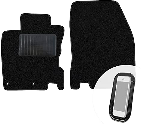 moto-MOLTICO Vorne Fußmatten Auto Velours Autoteppiche Schwarz Automatten Set 2-teilig passend für Nissan Qashqai II 2013-2021