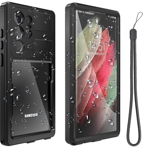 digi marker for Samsung Galaxy S23 Ultra 5G Waterproof Case,IP68 Waterproof 6.8 Snowproof Dustproof Shockproof 360° Full Body Protection Support Fingerprint And Wireless Charge
