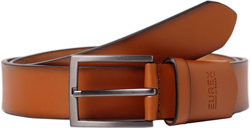 EUREX by Brax Herren Leder Edel Sportiv Gürtel, 54 Cognac, 90