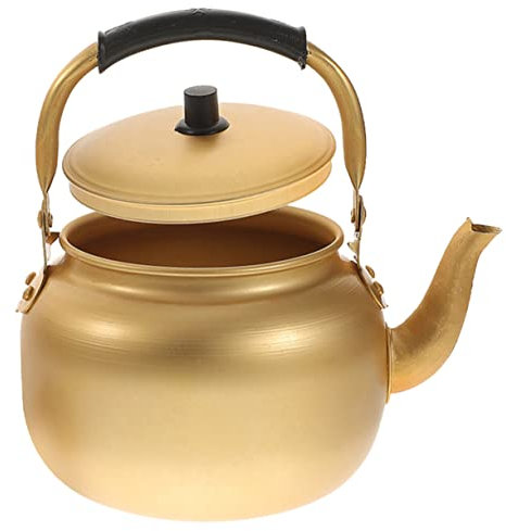 FUNOMOCYA Bollitore in alluminio vintage Bollitore per acqua calda Bollitore da caffè Teiera per tè Bollitore per acqua Bollitore da tè Bollitore per acqua portatile Bollitore per acqua portatile