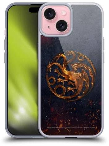 Head Case Designs Officially Licensed House Of The Dragon: Television Series Targaryen Emblem Graphics Gel Case [Military Grade Protection] Compatible with Apple iPhone 15 and Compatible with MagSafe