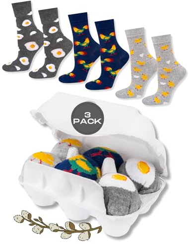 soxo Ostern Geschenke Für Frauen Damen Socken Herren Lustige Geschenk Für Männer 35-40 Ostern 3 Paar