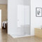 MIQU Nischentür 80 x 195 cm Walk in Duschabtrennung Duschwand für Dusche Pendeltür Duschtür Scharniertür aus ESG Glas Rahmenlos duschtrennwand ohne Duschwanne