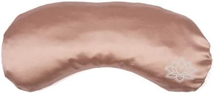 Bodhi Weiches Augenkissen mit Lavendel-Leinsamen-Füllung | Augenmaske für Yoga, Entspannung & Meditation | Bezug aus Mako-Satin oder Seide | Wellness für Zuhause (aus Seide/in rosé)