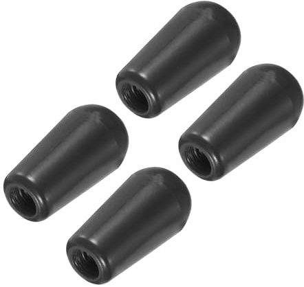 QUARKZMAN 4 Stück Gitarren 3 Wege Pickup Schalter Knopf M3.5 Kunststoff-Kippschalterknöpfe für LP E-Gitarre Ersatzteile, Schwarz