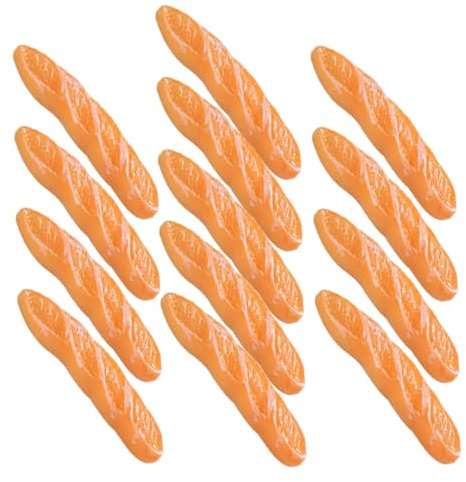 KOMBIUDA 13stücke Mini-Brot-Ornamente Für Puppenhäuser Mini-simulationsbrot Für Fotorequisiten Mini-Dekorationen Für Geschäfte Und Heimwerker Mini-brotmodell Für Mini-Haus-Dekoration Mini-r